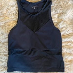 Black yoga crop top, size medium.